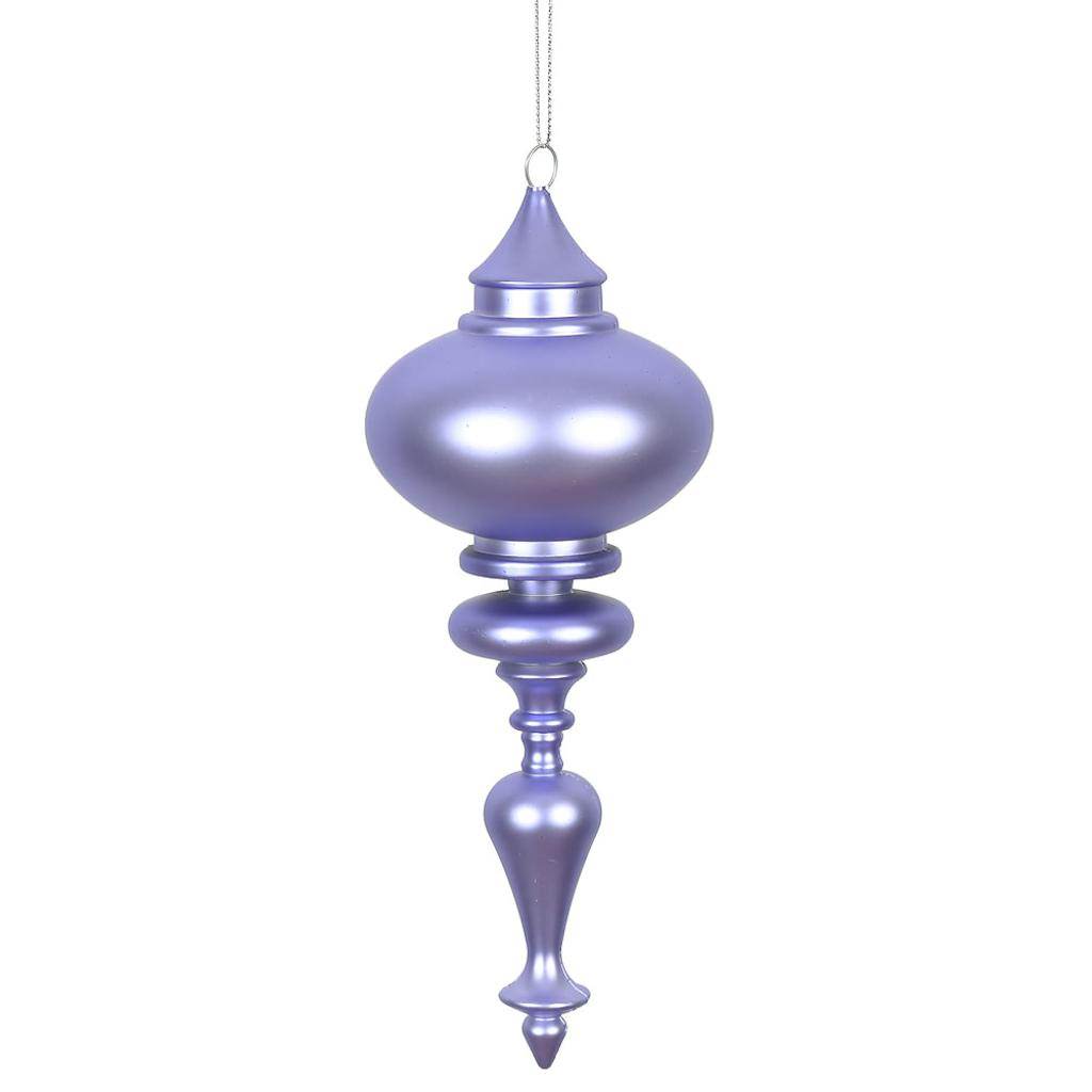 8.7" Lavender Matte Finial Ornament (3 pack) 1