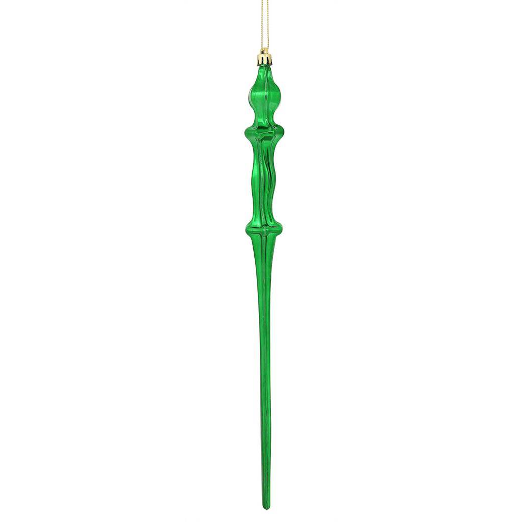15.7" Green Shiny Icicle Ornament (3 pack) 1