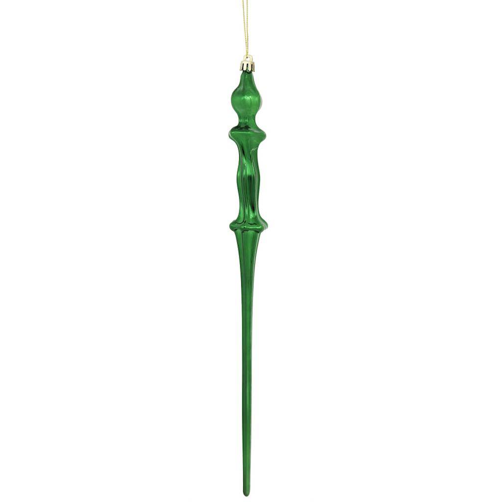 15.7" Emerald Shiny Icicle Ornament (3 pack) 1