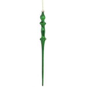 15.7" Emerald Shiny Icicle Ornament (3 pack) 1