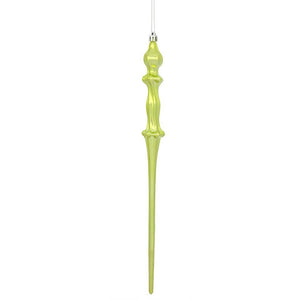 15.7"  Lime Shiny Icicle Ornament (3 pack) 1
