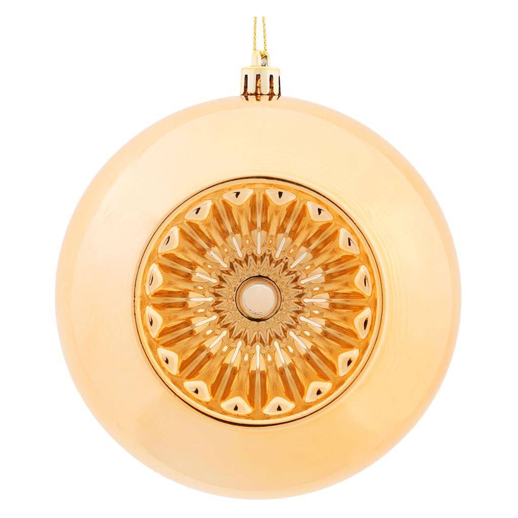 4.75" Cafe Latte Shiny Star Brite Ball Ornament (4 pack) 1