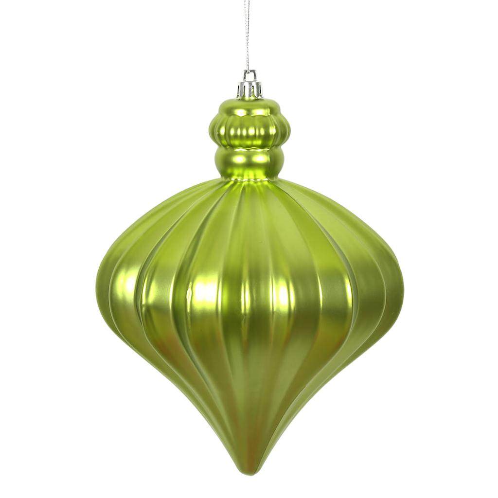 6" Lime Matte Onion Drop Ornament (4 pack) 1