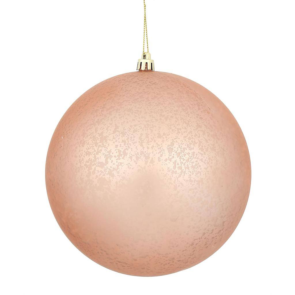4" Rose Gold Matte Mercury Ball Ornament (6 pack) 1