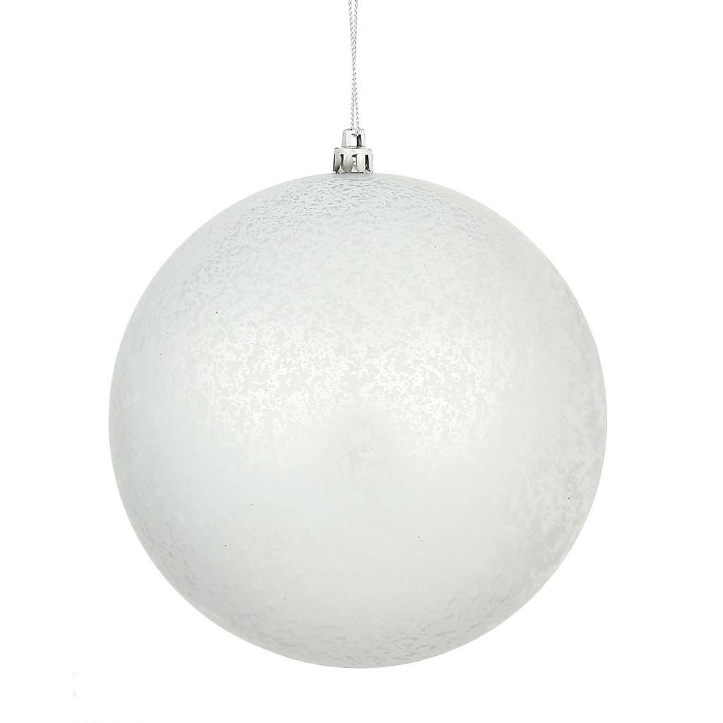 6" Silver Matte Mercury Ball Ornament (4 pack) 1