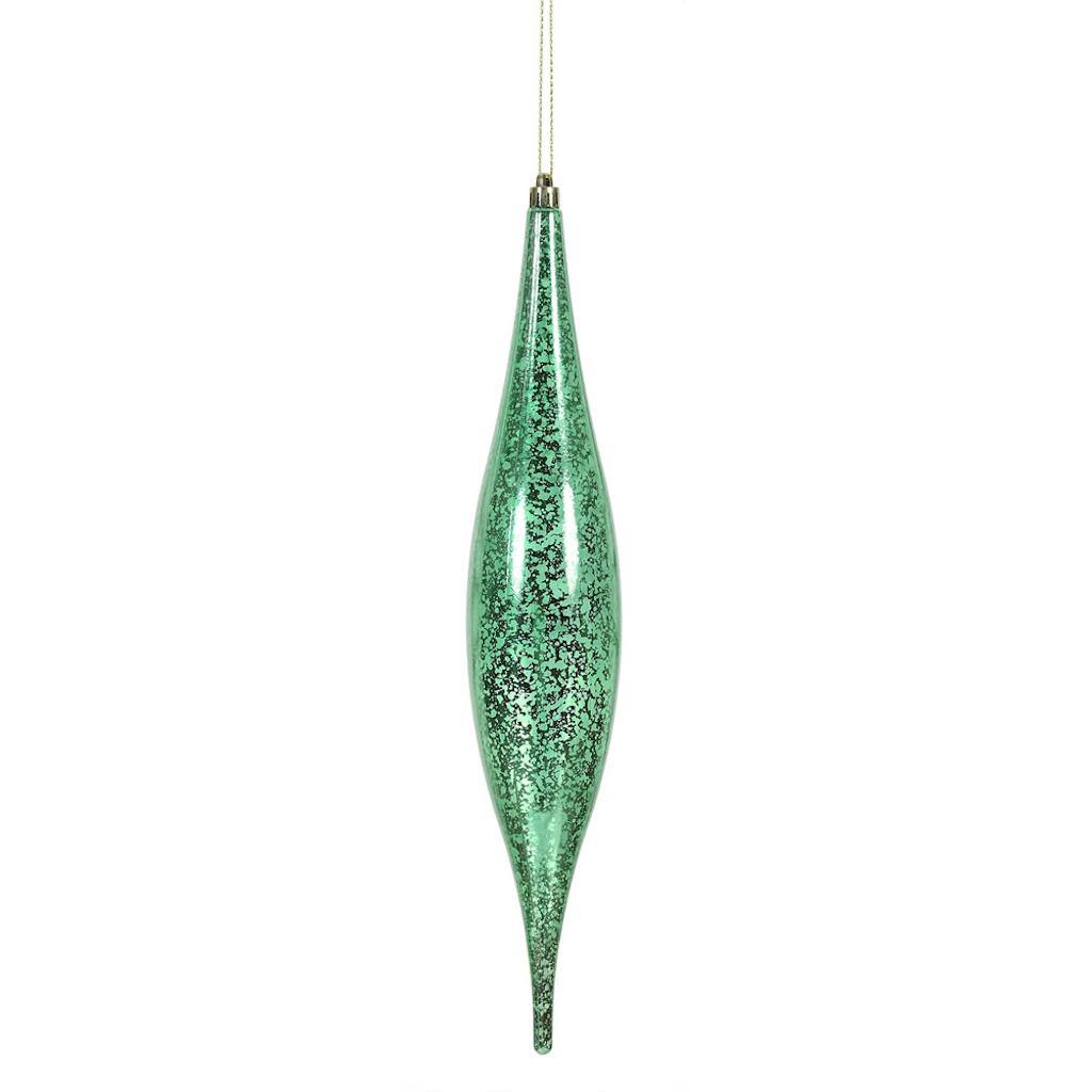 13" Seafoam Mercury Finish Rain Drop Ornament (2 pack) 1