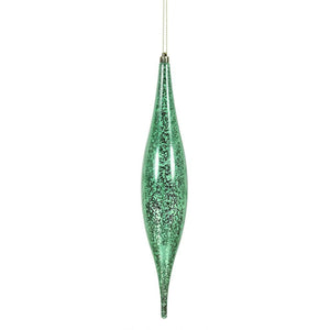 13" Seafoam Mercury Finish Rain Drop Ornament (2 pack) 1