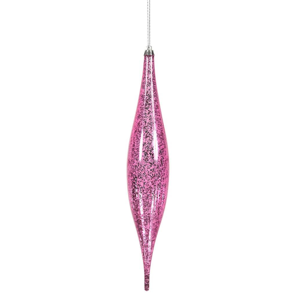 13" Mauve Mercury Finish Rain Drop Ornament (2 pack) 1