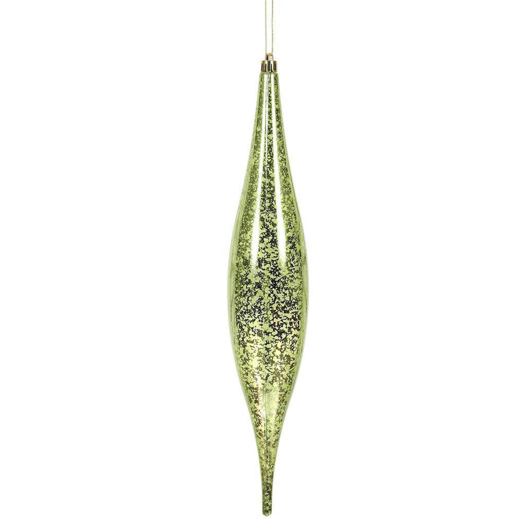 13" Celadon Mercury Finish Rain Drop Ornament (2 pack) 1