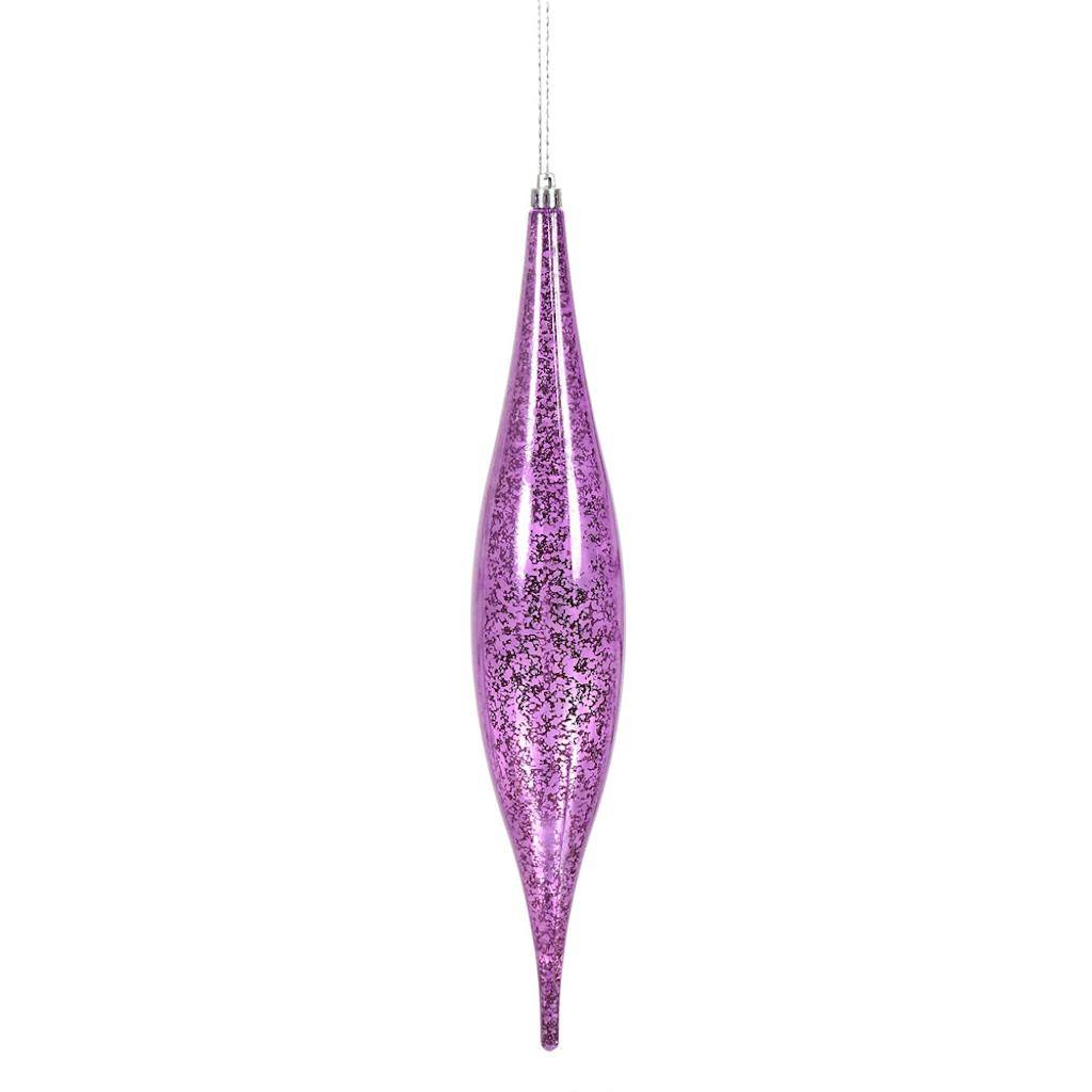 13" Orchid Mercury Finish Rain Drop Ornament (2 pack) 1