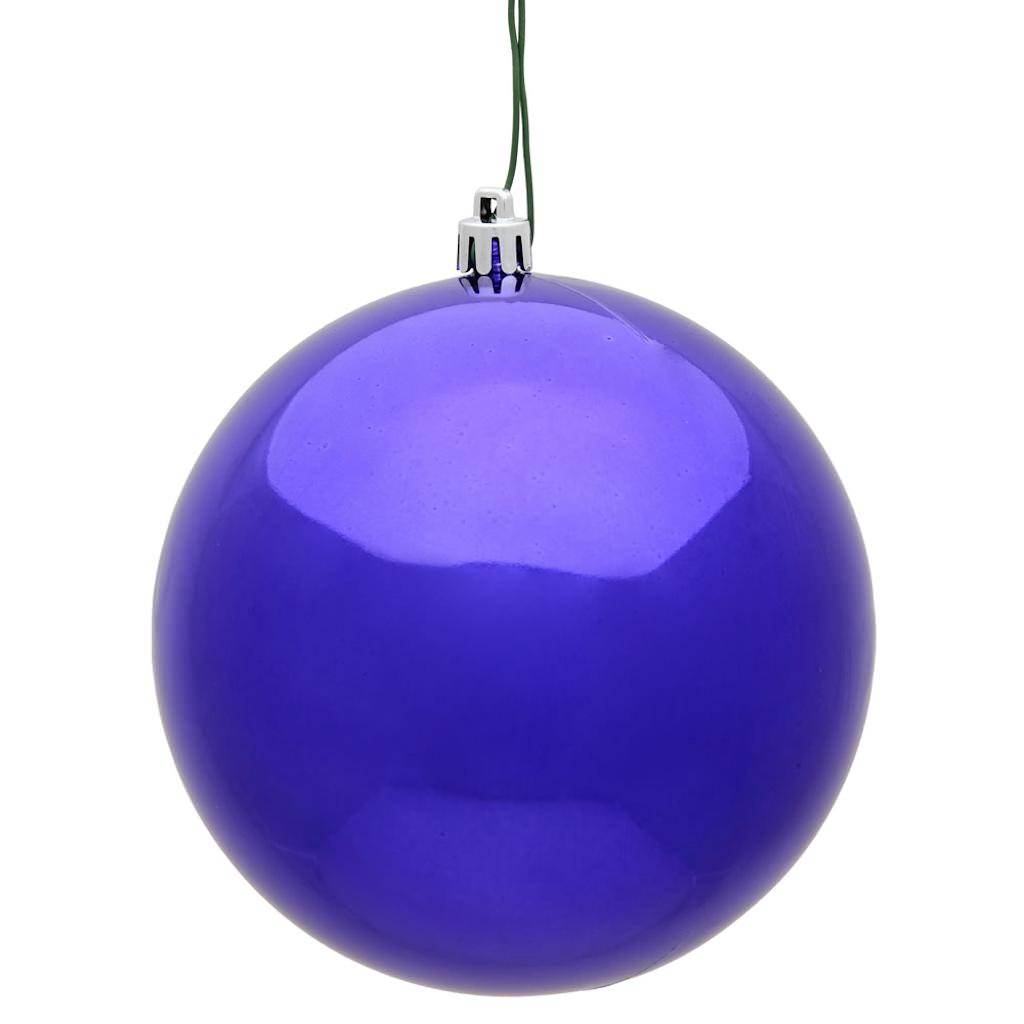 2.4" Purple Shiny Ball Ornament (24 pack) 1