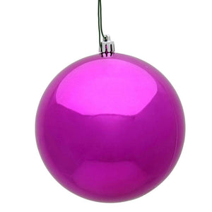 2.4" Fuchsia Shiny Ball Ornament (24 pack) 1