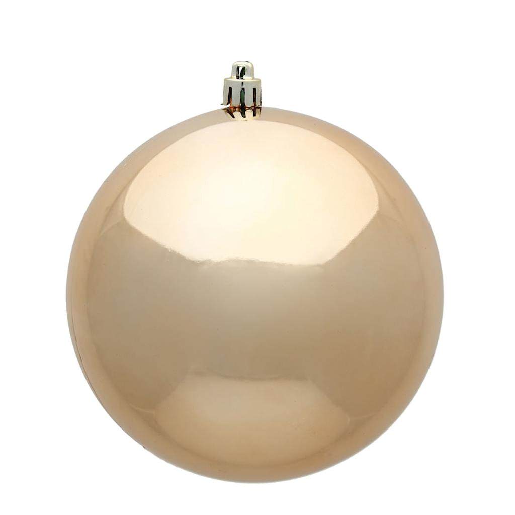 2.75" Cafe Latte Shiny UV Treated Ball Ornament (12 pack) 1