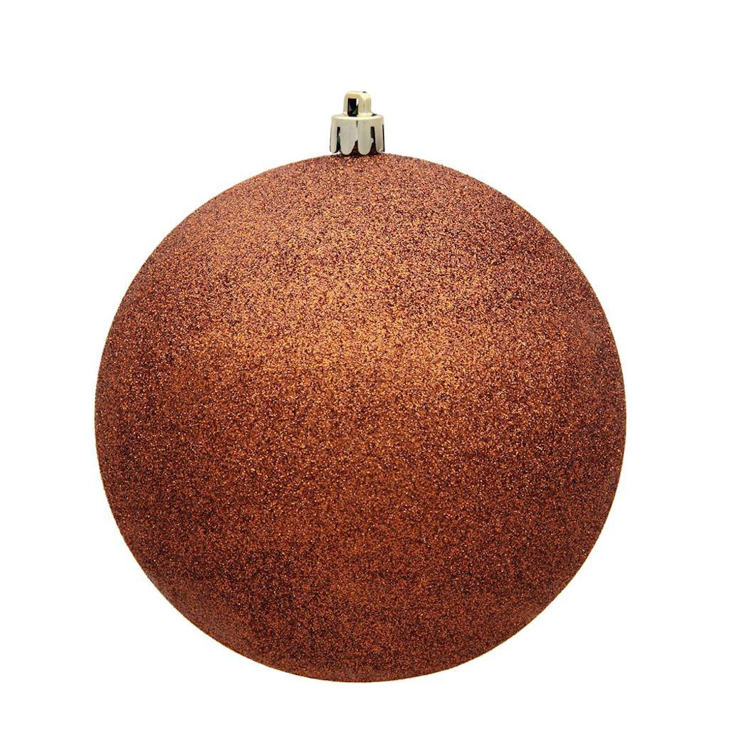 2.75" Copper Plastic Glitter Ball Ornament (12 pack) 1