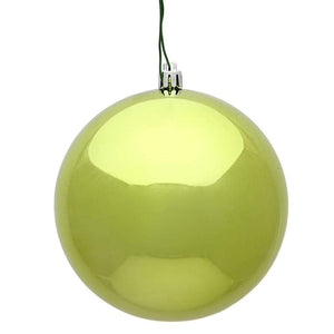 3" Lime Shiny Ball Christmas Ornament (12 pack) 1
