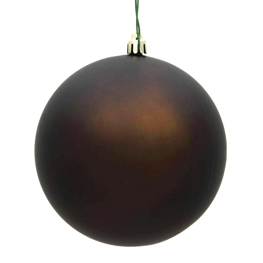 3" Chocolate Matte Ball Christmas Ornament (12 pack) 1