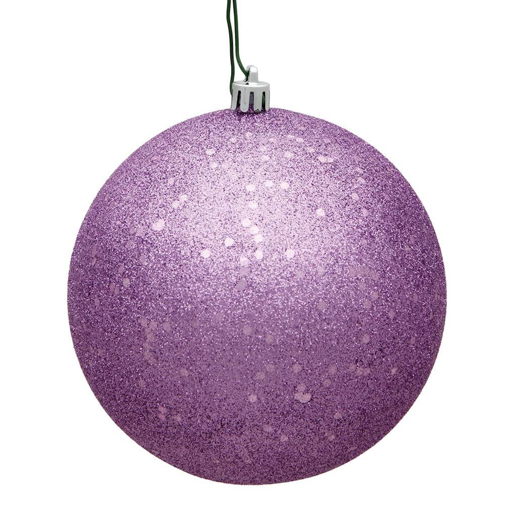 4" Orchid Sequin Ball Ornament (6 pack) 1