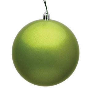 4" Lime Candy Ball Christmas Ornament (6 pack) 1