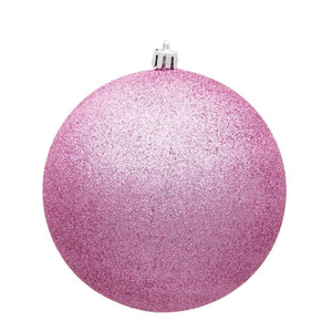 4" Pink Glitter Ball Ornament (6 pack) 1