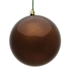 4.75" Mocha Candy Ball Ornament (4 pack) 1