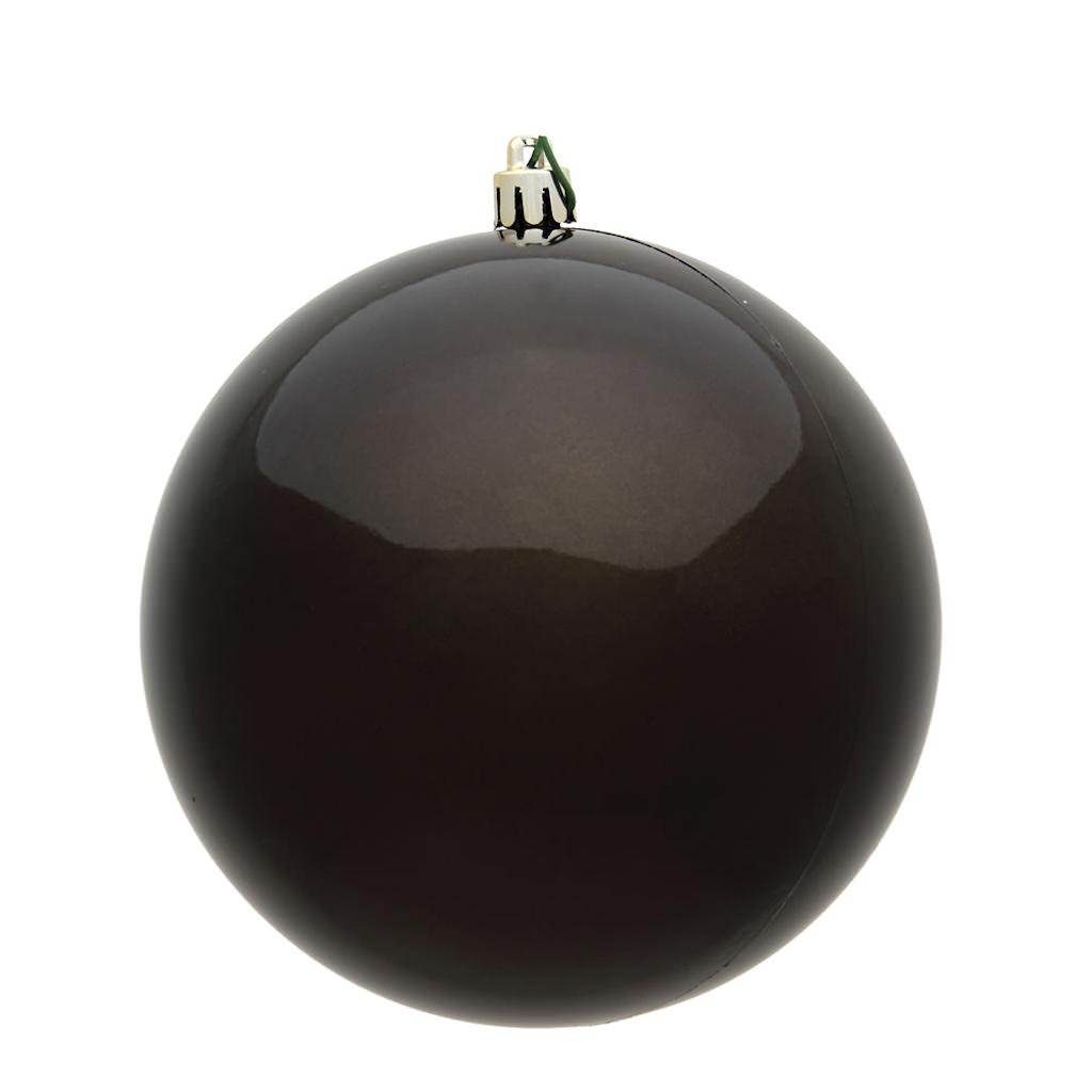 4.75" Gunmetal Shiny Ball Christmas Ornament (4 pack) 1