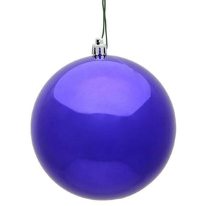 6" Purple Shiny Ball Ornament (4 pack) 1