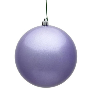 6" Lavender Candy Ball Ornament (4 pack) 1