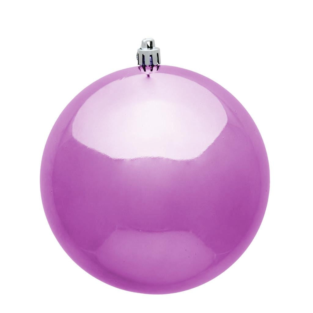 6" Lavender Shiny Ball Ornament (4 pack) 1