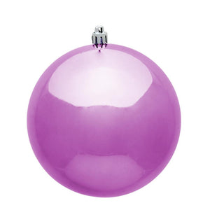 6" Lavender Shiny Ball Ornament (4 pack) 1