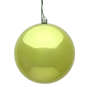 8" Lime Shiny Ball Christmas Ornament 1