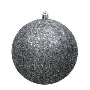 8" Pewter Sequin Ball Ornament 1