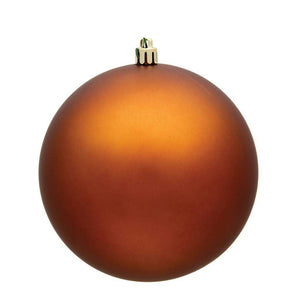 8" Copper Matte Ball Christmas Ornament 1