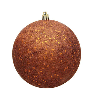 8" Copper Sequin Ball Ornament 1