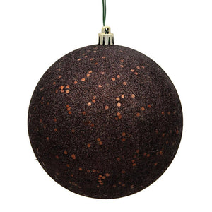10" Chocolate Sequin Ball Christmas Ornament 1