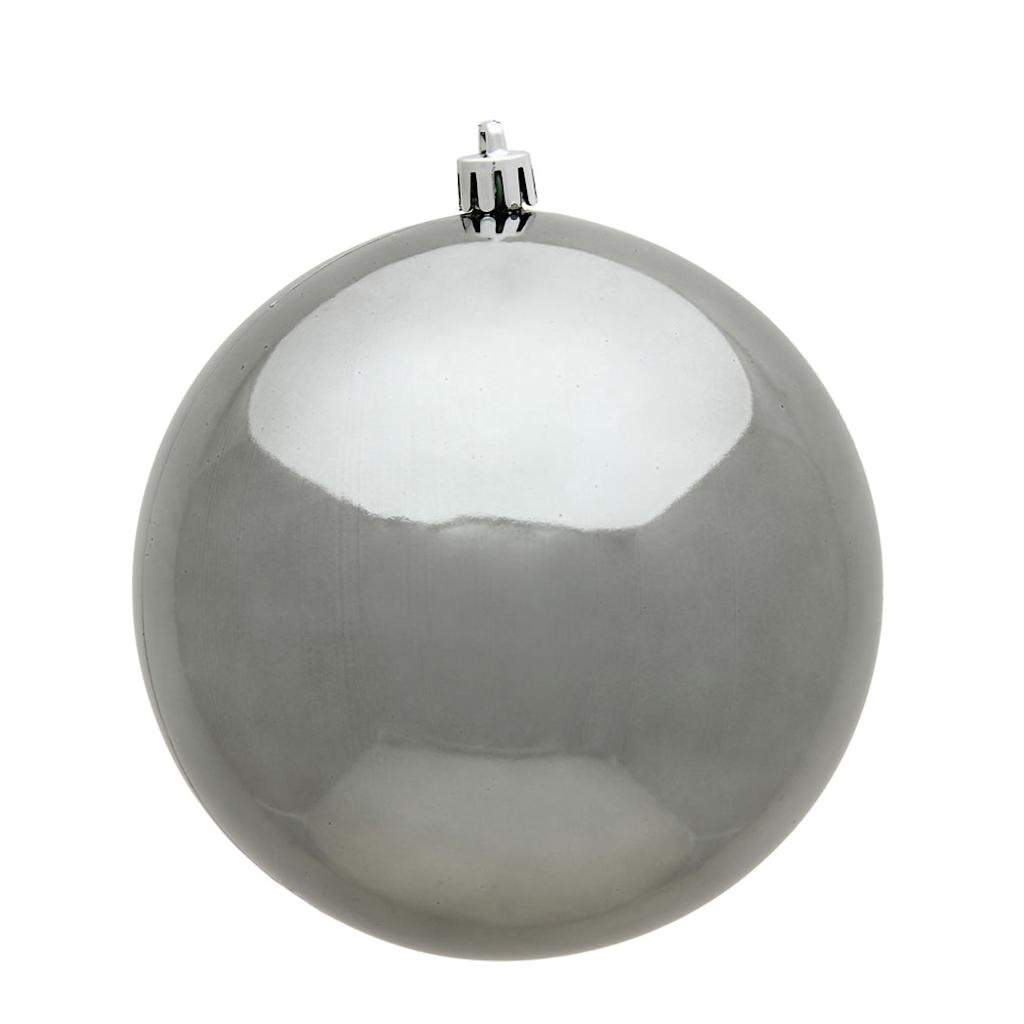 10" Pewter Shiny Ball Ornament 1