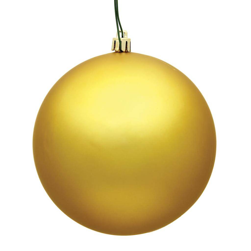 12" Honey Gold Matte Ball Ornament 1
