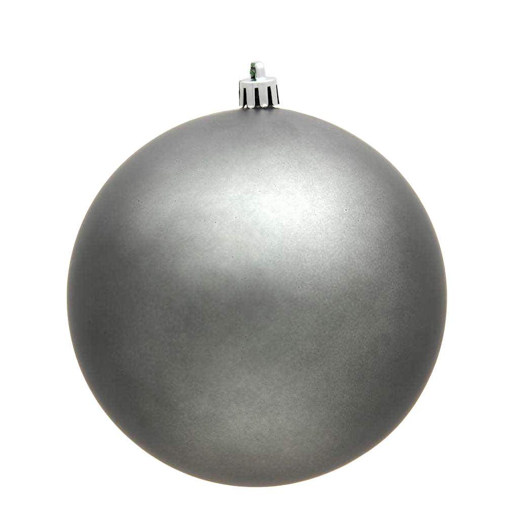 12" Pewter Matte Finish Ball Ornament 1