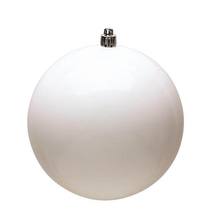 15.75" White Shiny Ball Ornament 1