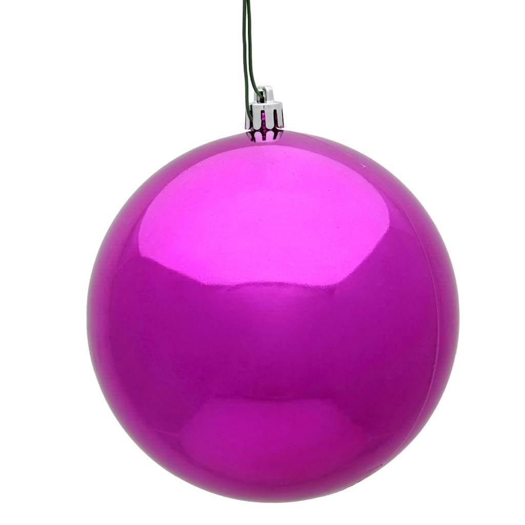 3" Fuchsia Shiny Finish Ball Ornament (32 pack) 1