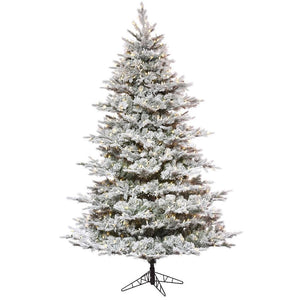 10' x 74" Artificial Flocked Kiana 1200 Warm White LED Lights 1