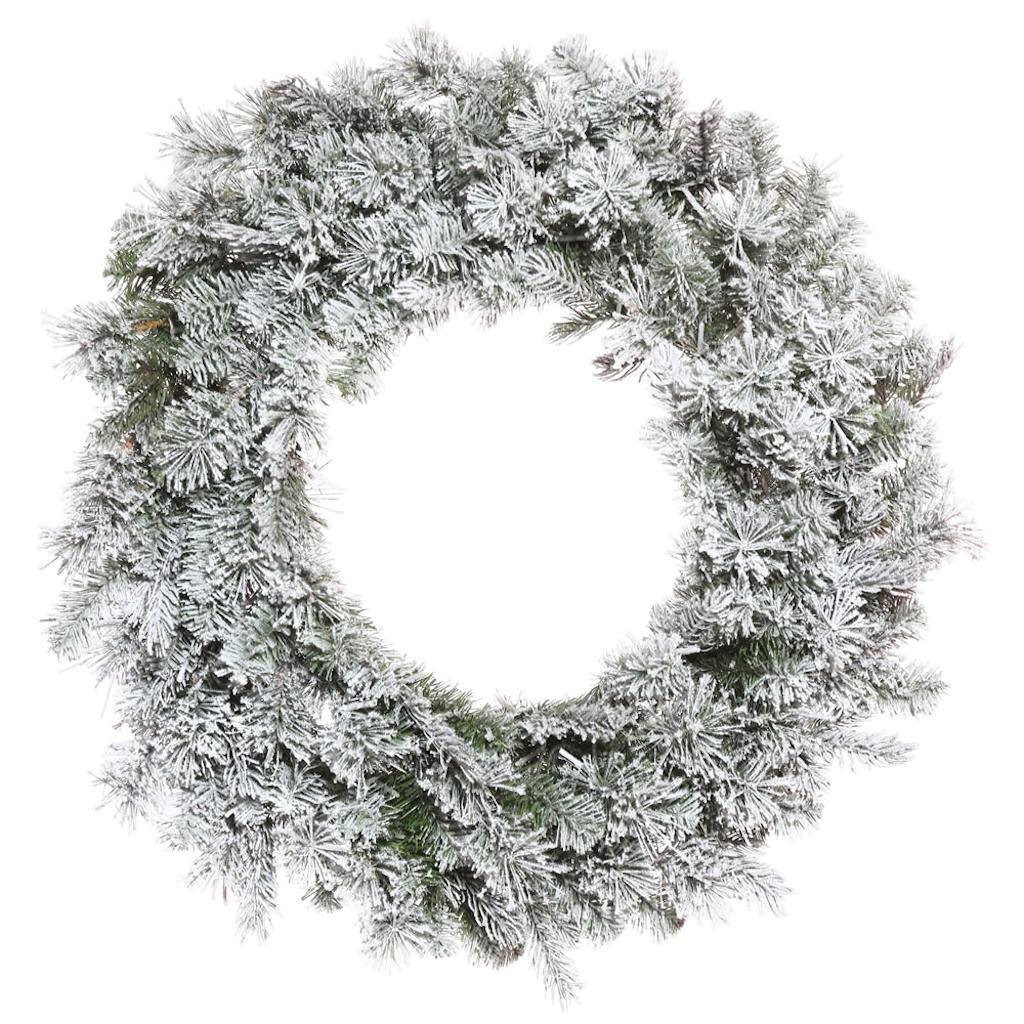 30" Flocked Kiana Wreath 1