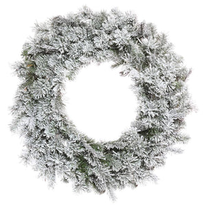 60" Artificial Flocked Kiana Wreath 1