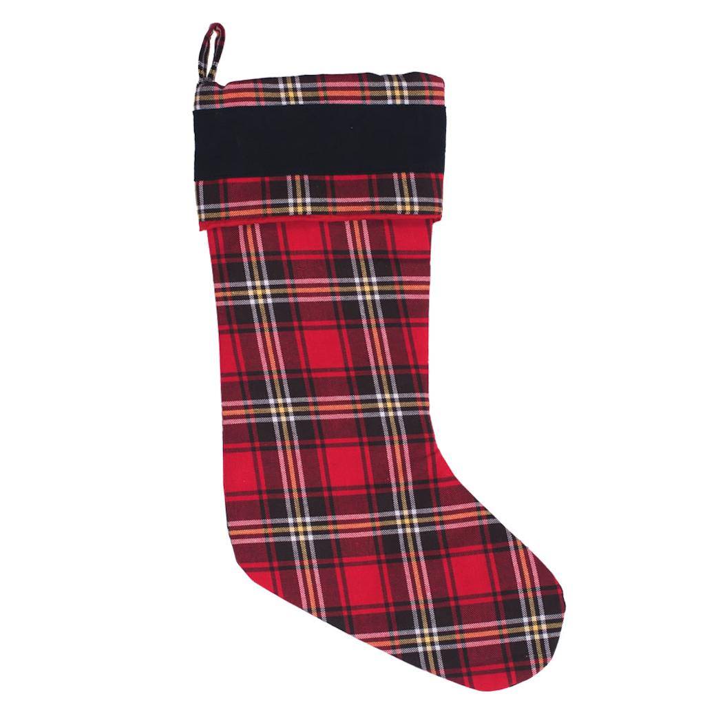 8" x 19" Classic Plaid Christmas Stocking 1