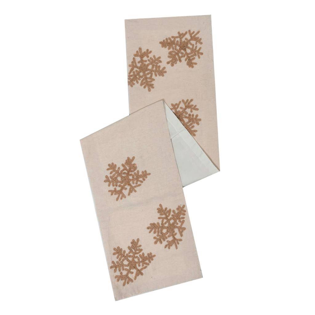 12" x 60" Falling Flakes Linen Table Runner 1