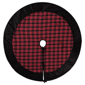60"  Traditional Holiday Plaid Tree Skirt 1