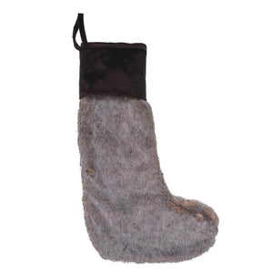 8" x 19" Faux Fur Christmas Stocking 1