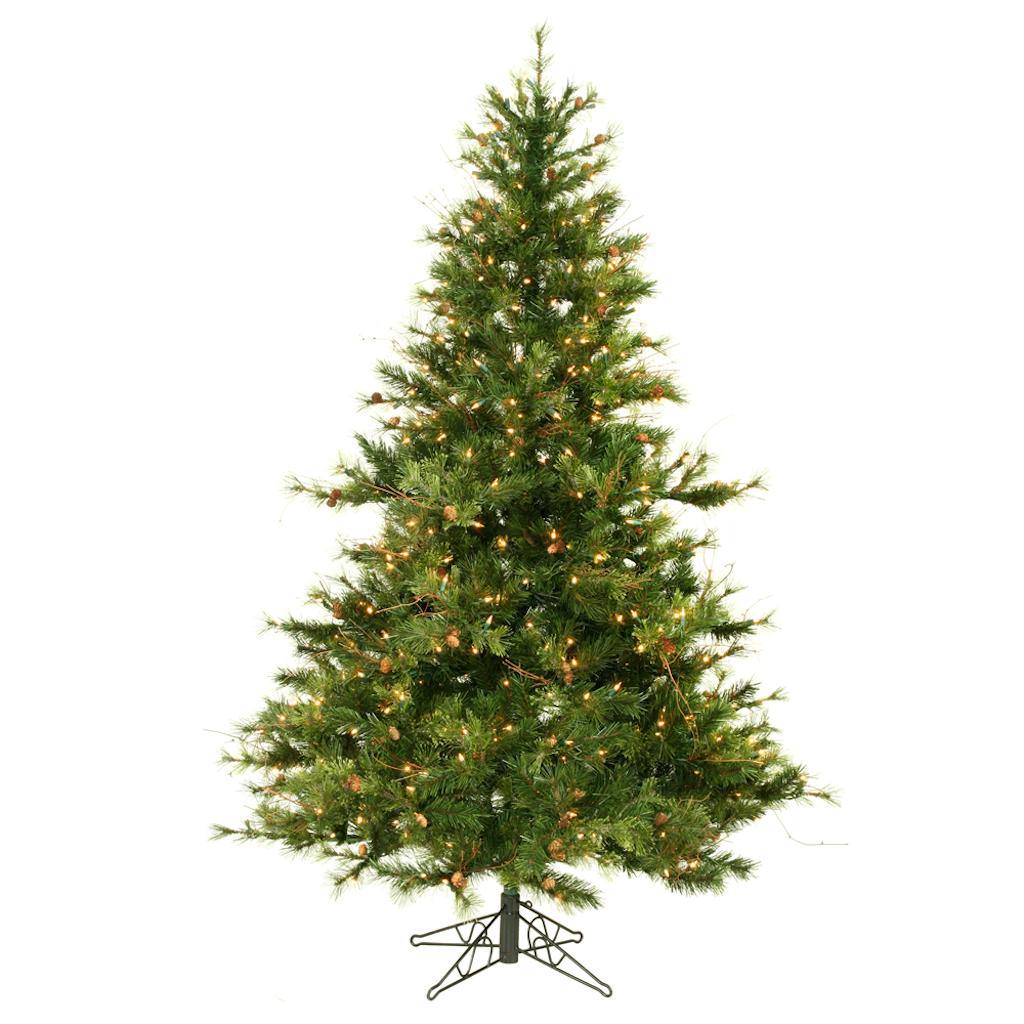 6.5' Artificial Mixed Country Pine Tree 500 Warm White LED Lights 1