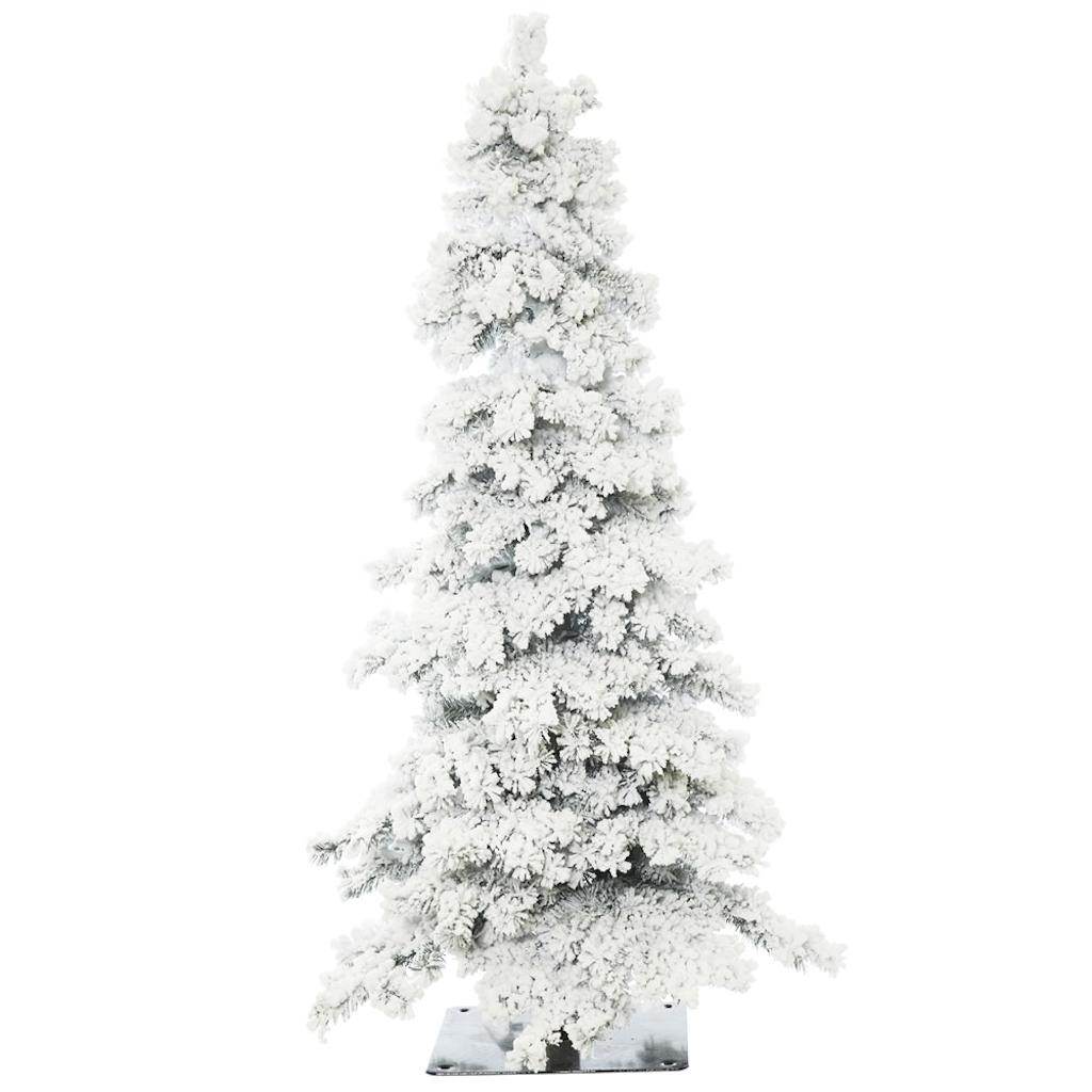 7' x 47" Artificial Flocked Spruce Tree 1