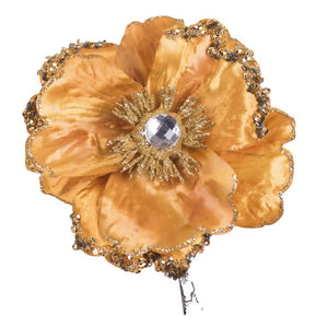 5" Gold Wild Poppy Head Clip (3 pack) 1