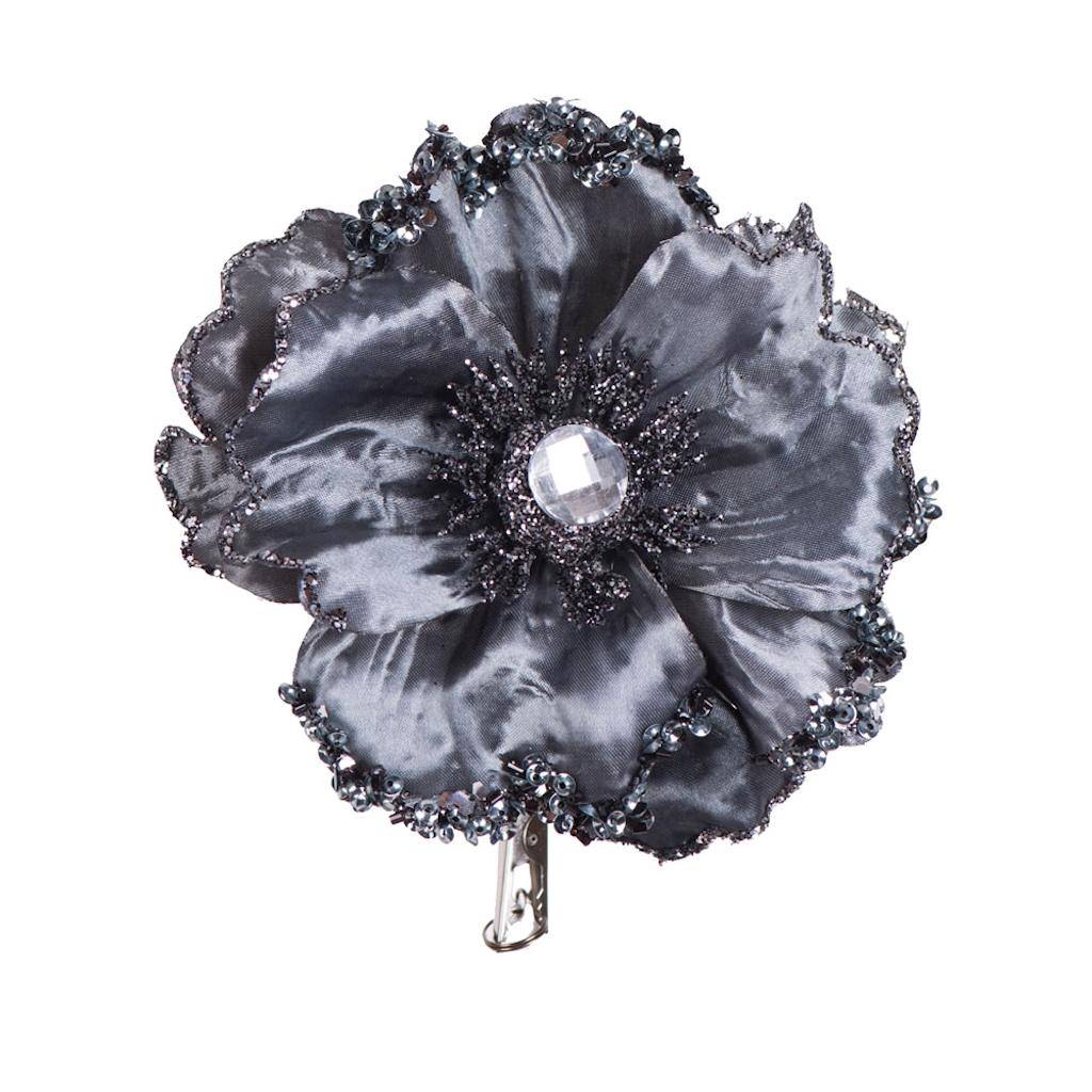 5" Pewter Wild Poppy Head Clip (3 pack) 1